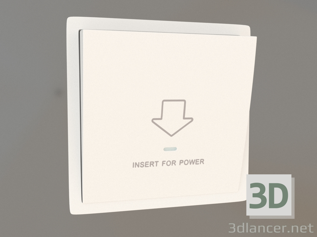 modèle 3D Interrupteur à carte (10 A, 250 V, blanc mat, DA59033) R98 - preview