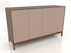 Meuble TV FARGO avec façades fraisées 1600x500x950 mm (beige, chêne tabac, option 4)