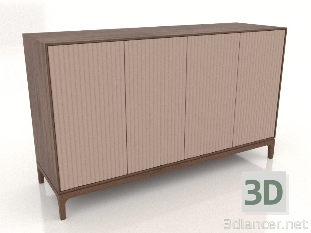 Modelo 3d Móvel de TV FARGO com fachadas fresadas 1600x500x950 mm (bege, carvalho tabaco, opção 4) - preview