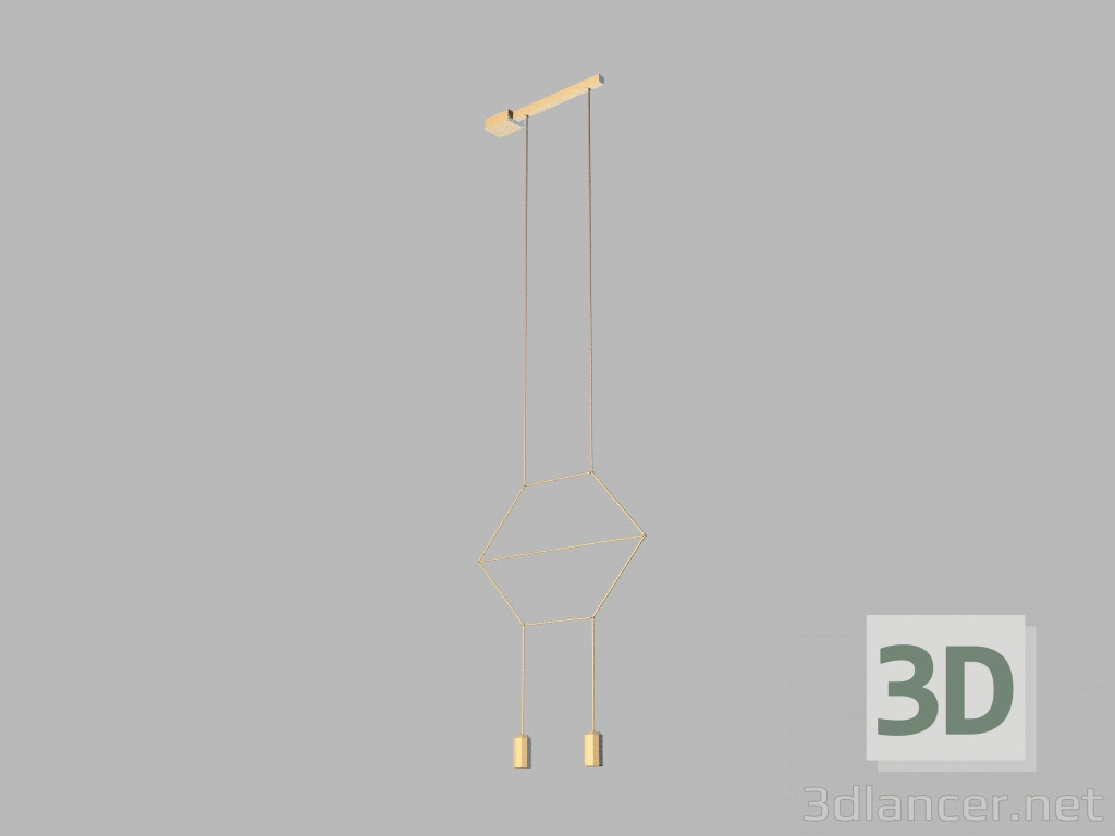 3d model 0320 hanging lamp - preview
