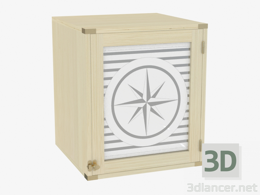 modèle 3D Cabinet avec une porte en verre - preview