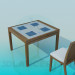 3D Modell Tisch und Stuhl set - Vorschau