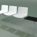 3d model Bench 2036 (triple, with table, polypropylene PO00401) - preview