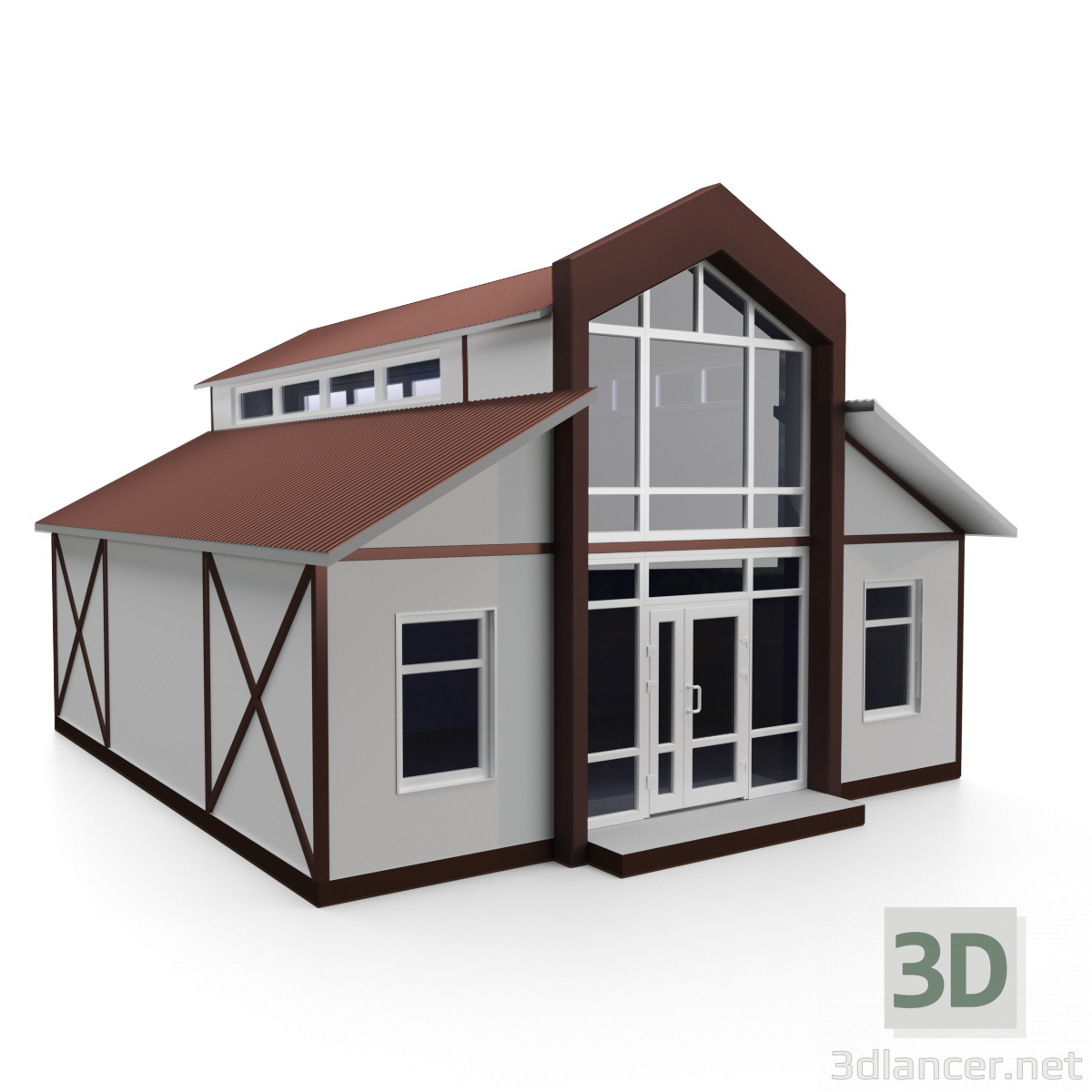 3d mini market 8X9 model buy - render