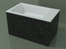 Countertop washbasin (01R132102, Nero Assoluto M03, L 60, P 36, H 36 cm)