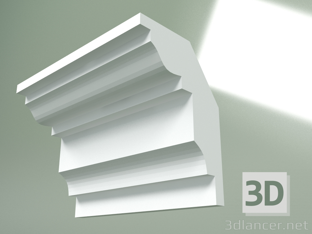 3d model Plaster cornice (ceiling plinth) KT337 - preview