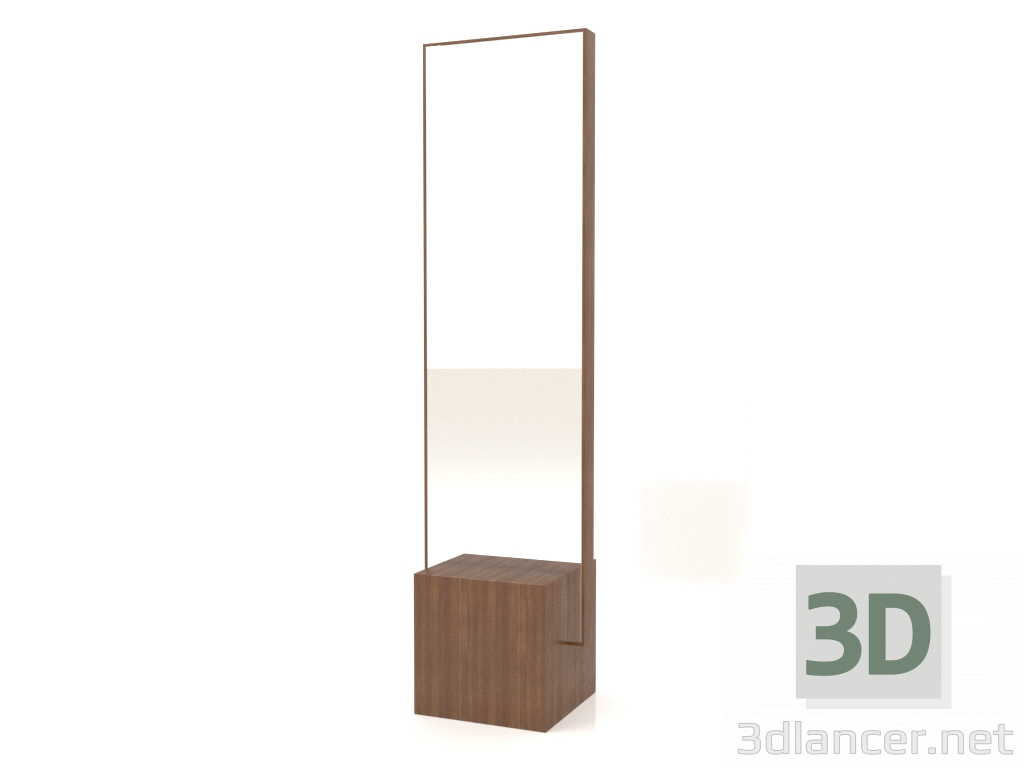 3 डी मॉडल तल दर्पण ZL 03 (500x400x1900, लकड़ी की भूरी रोशनी) - पूर्वावलोकन
