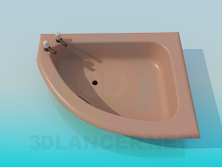 modelo 3D Plato de ducha con grifería - escuchar modelo 3D Plato de ducha con grifería - escuchar