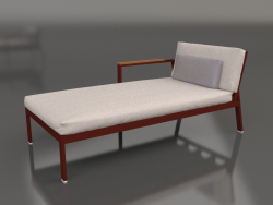 Sofa module, section 2 left (Wine red)