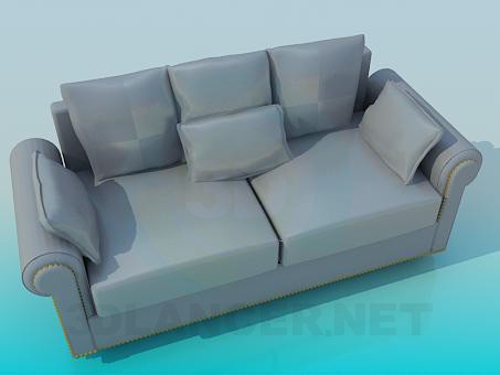 3d model Sofa with pillows - preview