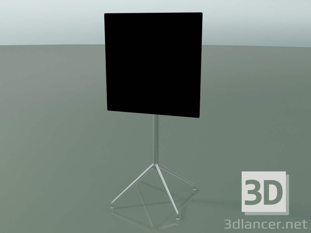 3D Modell Quadratischer Tisch 5748 (H 103,5 - 69 x 69 cm, gefaltet, schwarz, LU1) - Vorschau