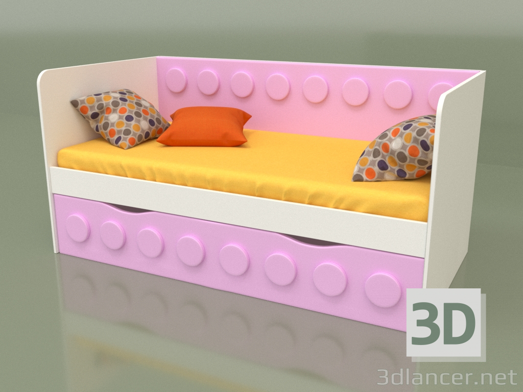 3D Modell Schlafsofa für Kinder mit 1 Schublade (Iris) - Vorschau