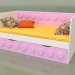 modèle 3D Canapé-lit pour enfant avec 1 tiroir (Iris) - preview
