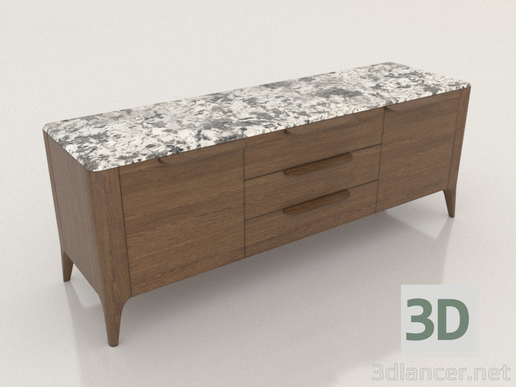 3d model TV stand (Brown) - preview