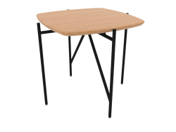 Niedriger Tisch 50x50 mit einer Tischplatte aus Holz