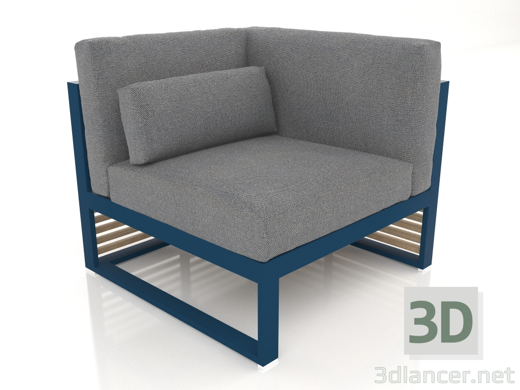 3D modeli Modüler kanepe 6. bölüm sağ, yüksek arkalık (Gri mavi) - önizleme