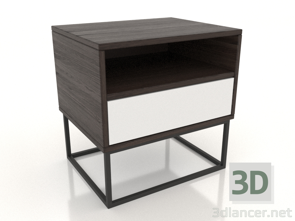 modèle 3D Table de chevet 500 mm (frêne noyer) - preview