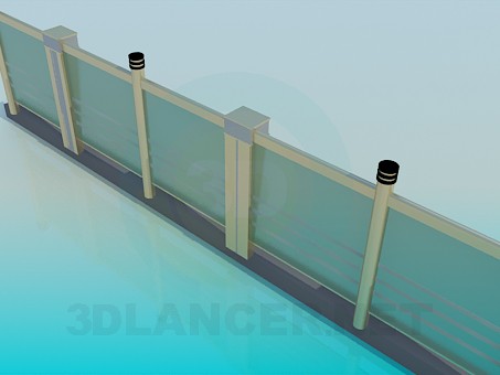 3d model Glass railings - preview 3d model Glass railings - preview