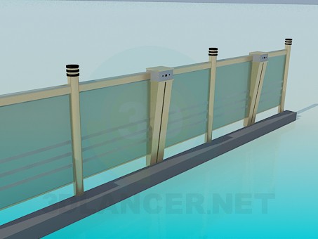 3d model Glass railings - preview 3d model Glass railings - preview