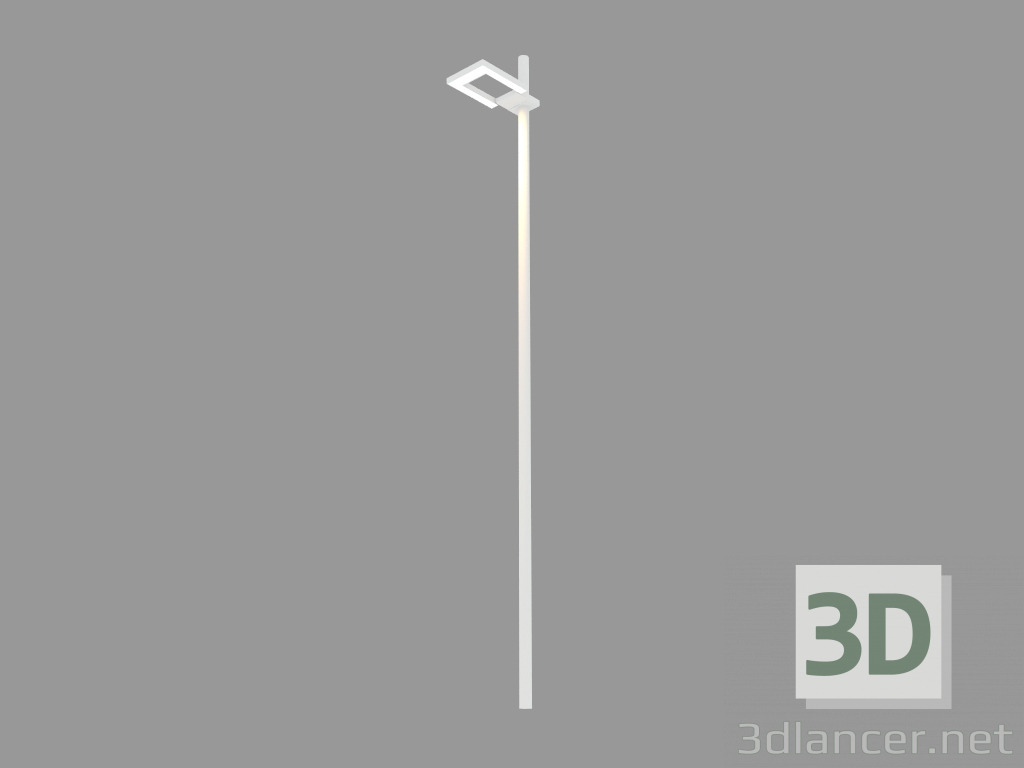 3D Modell Straßenlampe OUTLINE FLOOD (S3105W (1x) + Zubehör S3046 + S2843 Stange h3500mm) - Vorschau