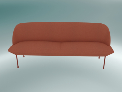 Triple sofa Oslo (Steelcut 550, Tangerine)