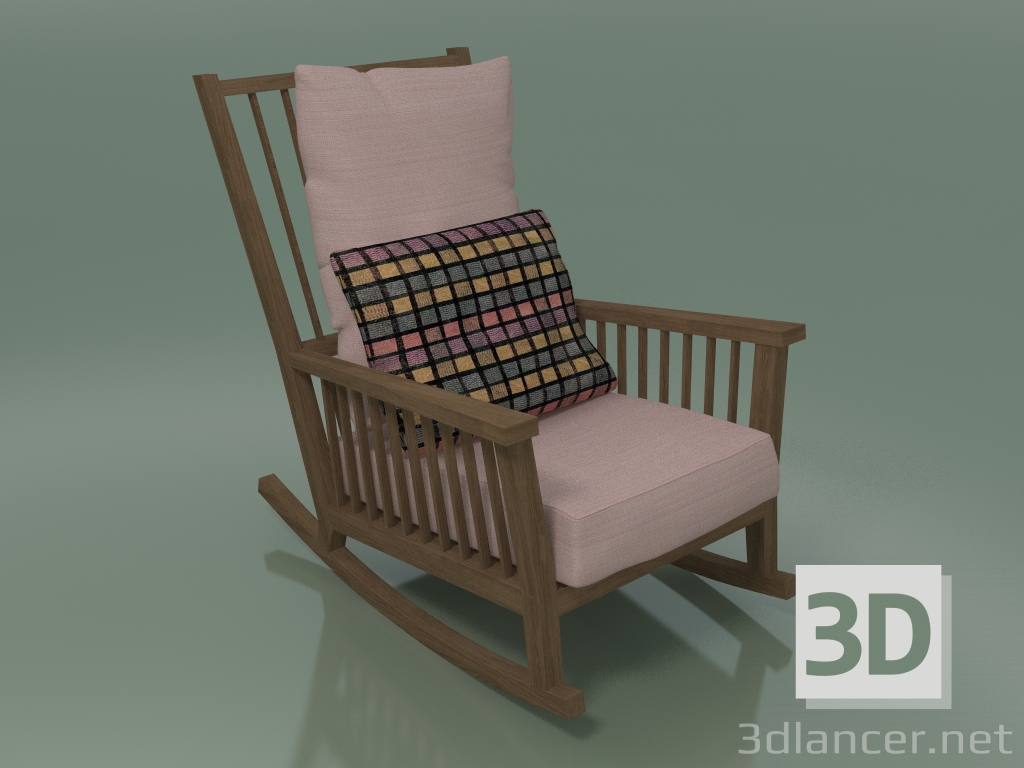 3d model Rocking Chair (09, Natural) - preview