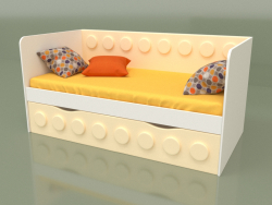 Диван-ліжко для дитини з 1-м ящиком (Cream)