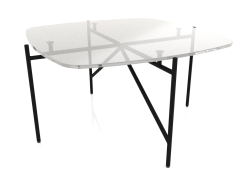 Niedriger Tisch 70x70 mit Glasplatte