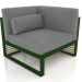 3d model Modular sofa, section 6 right, high back (Bottle green) - preview
