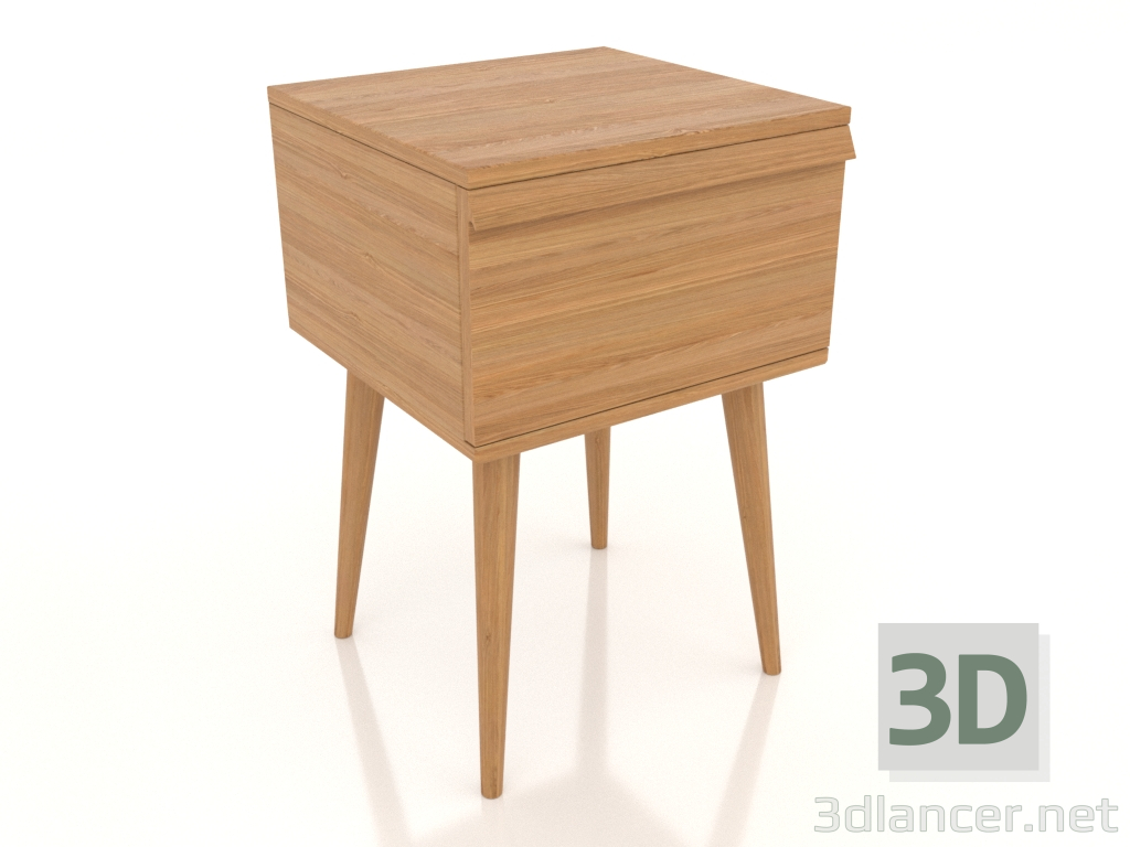 3d model Bedside table STAND 400x400 mm (natural oak) - preview