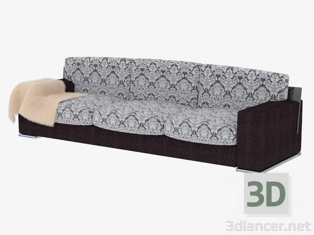 3D Modell Modernes langes Sofa - Vorschau