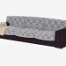 3D Modell Modernes langes Sofa - Vorschau