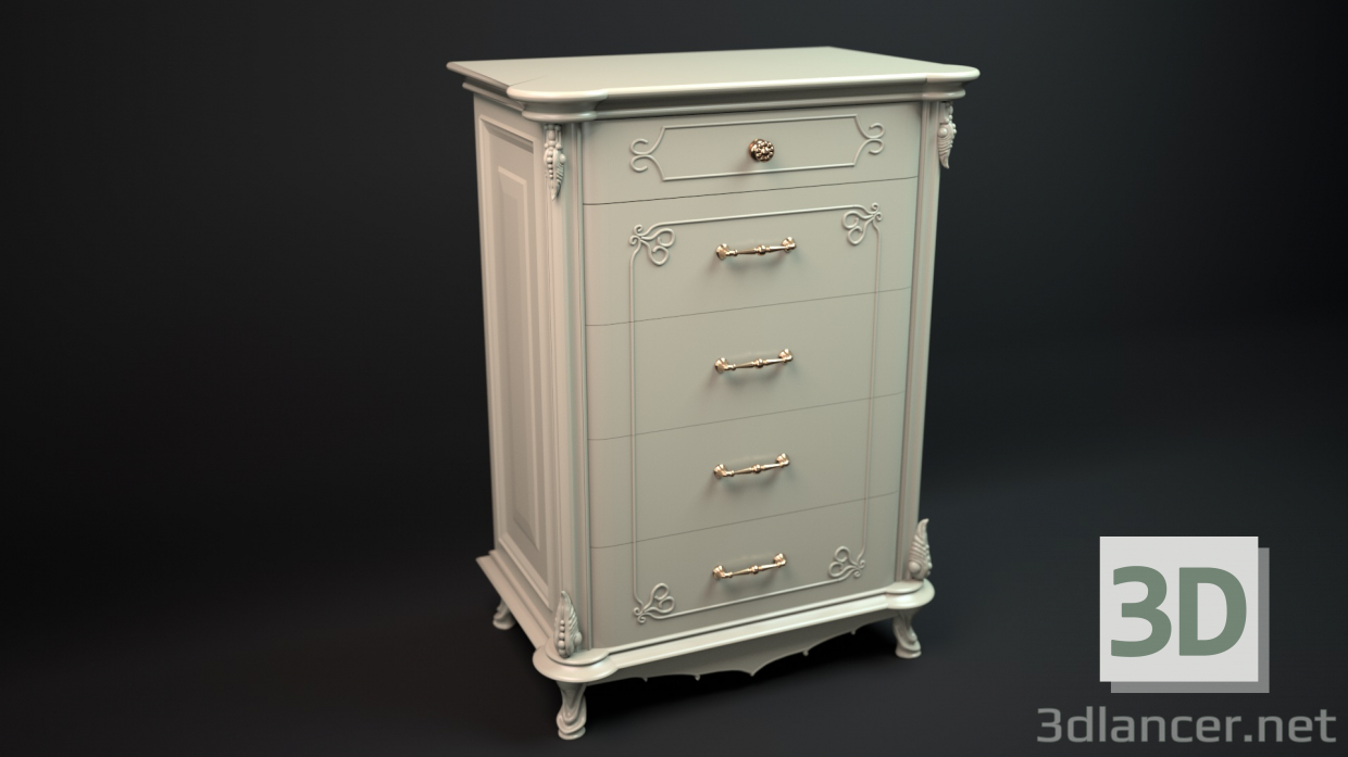 3d model Dresser in classical style - preview