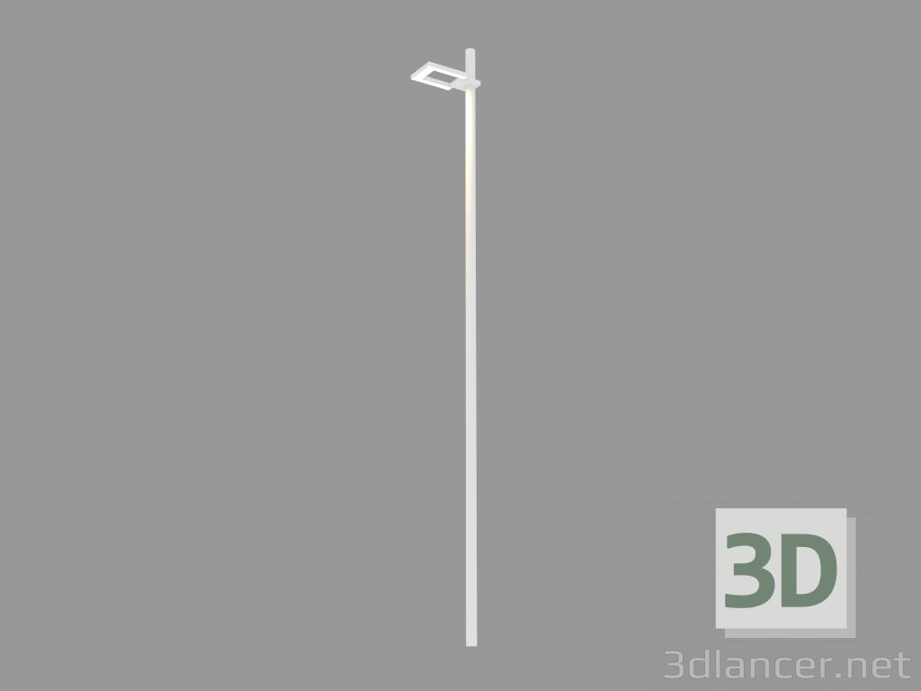3d model Street lamp OUTLINE FLOOD (S3105W (1x) + S3046 accessory + S2845 pole h4500mm) - preview