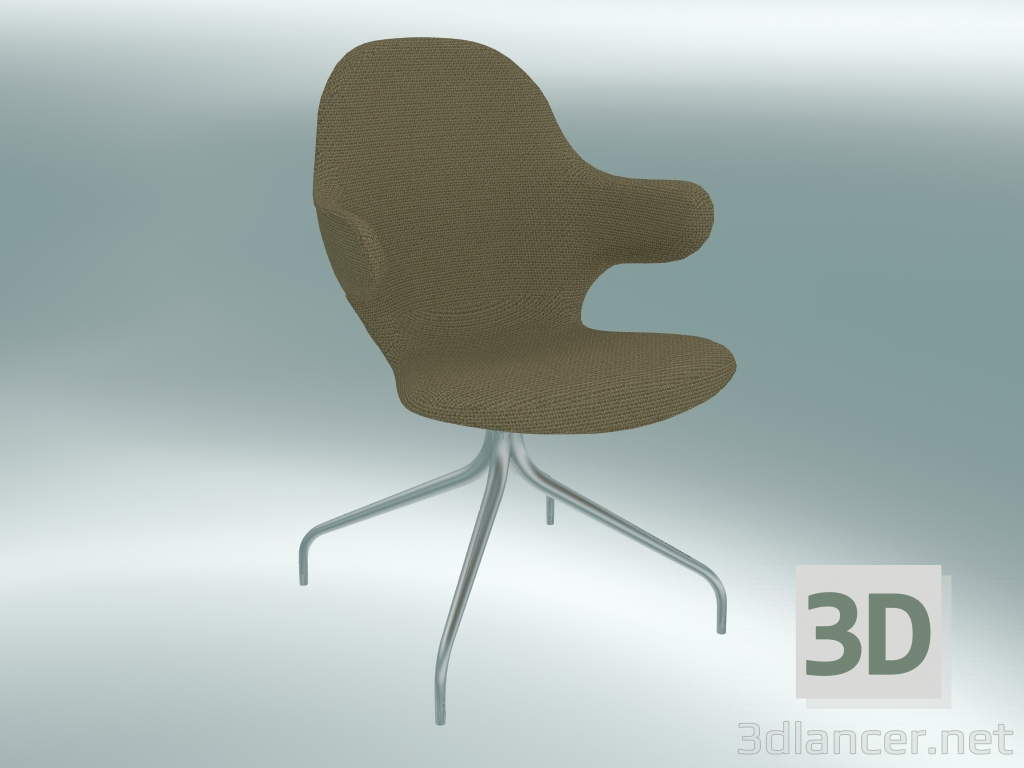 modèle 3D Chaise pivotante Catch (JH2, 58x58 N 90cm, Aluminium poli, Hallingdal - 224) - preview