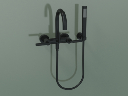 Wall-mounted bath mixer with hand shower (25 133 882-33)