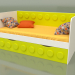 modello 3D Divano letto per bambini con 1 cassetto (Lime) - anteprima
