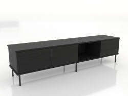 TV cabinet OPEN 1800 mm (black RAL 9005)