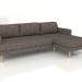 modèle 3D Canapé d'angle Fisht 230 cm (pieds en bois) - preview