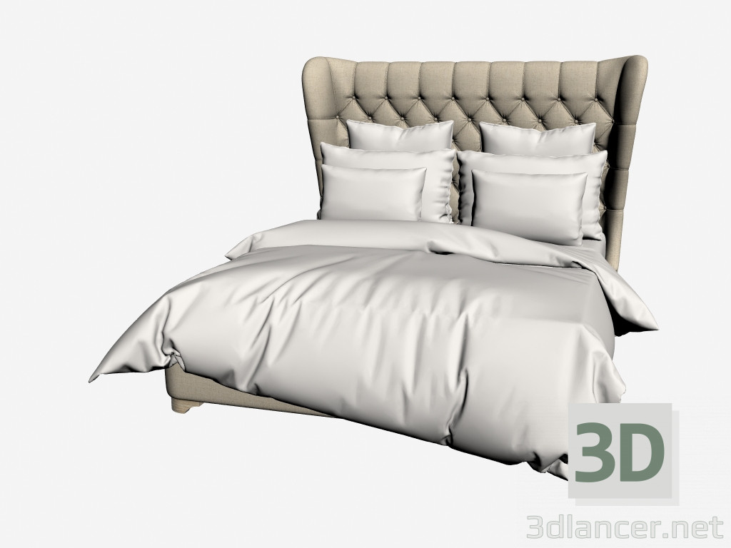 3d model GRACE bed QUEEN SIZE (202,002-F01) - preview