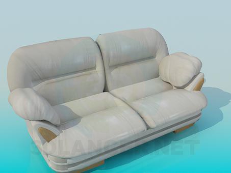 3d model Gray sofa - preview 3d model Gray sofa - preview