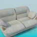 3d модель Серый диван – превью