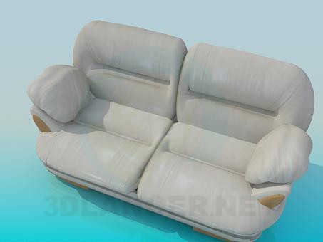 3d model Gray sofa - preview 3d model Gray sofa - preview