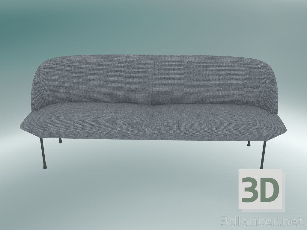 modèle 3D Canapé triple Oslo (Fiord 151, gris clair) - preview