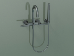 Wall-mounted bath mixer with hand shower (25 133 882-99)