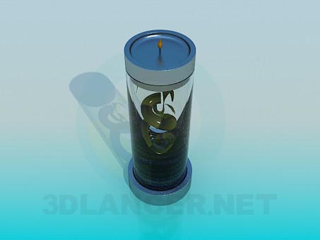 3d модель Подсвечник с растением внутри – превью 3d модель Подсвечник с растением внутри – превью