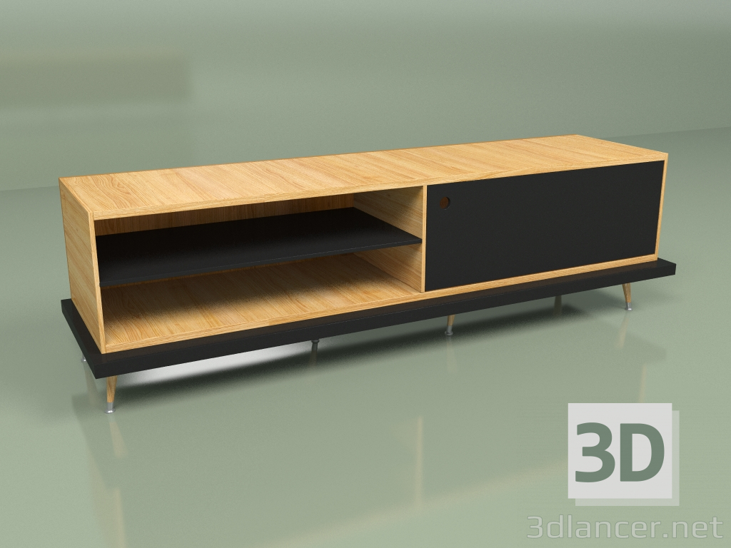 3d model Multimedia cabinet TIWI (black) - preview