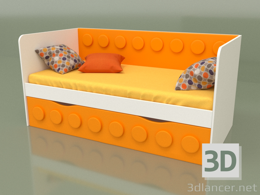 3d model Sofa bed for a child with 1 drawer (Mango) - preview
