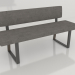 3d model Bench with back (dark) - preview