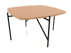 लकड़ी के टेबल टॉप के साथ नीची टेबल 70x70